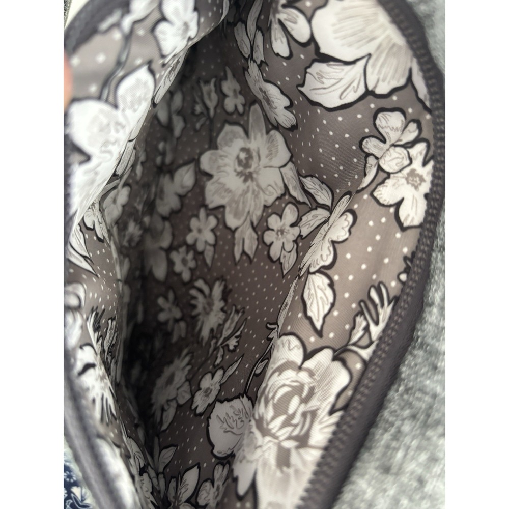 Vera Bradley Mini Sling Backpack Crossbody Belt Bag Heather Grey Zip Closure NWT - Picture 3 of 8